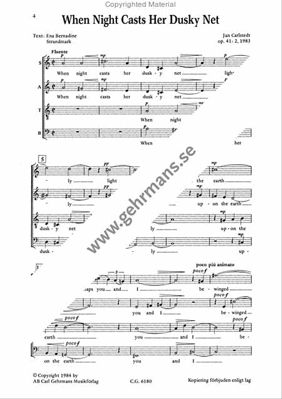 Two Nocturnes for mixed choir 4-Part scores gallery preview page 3