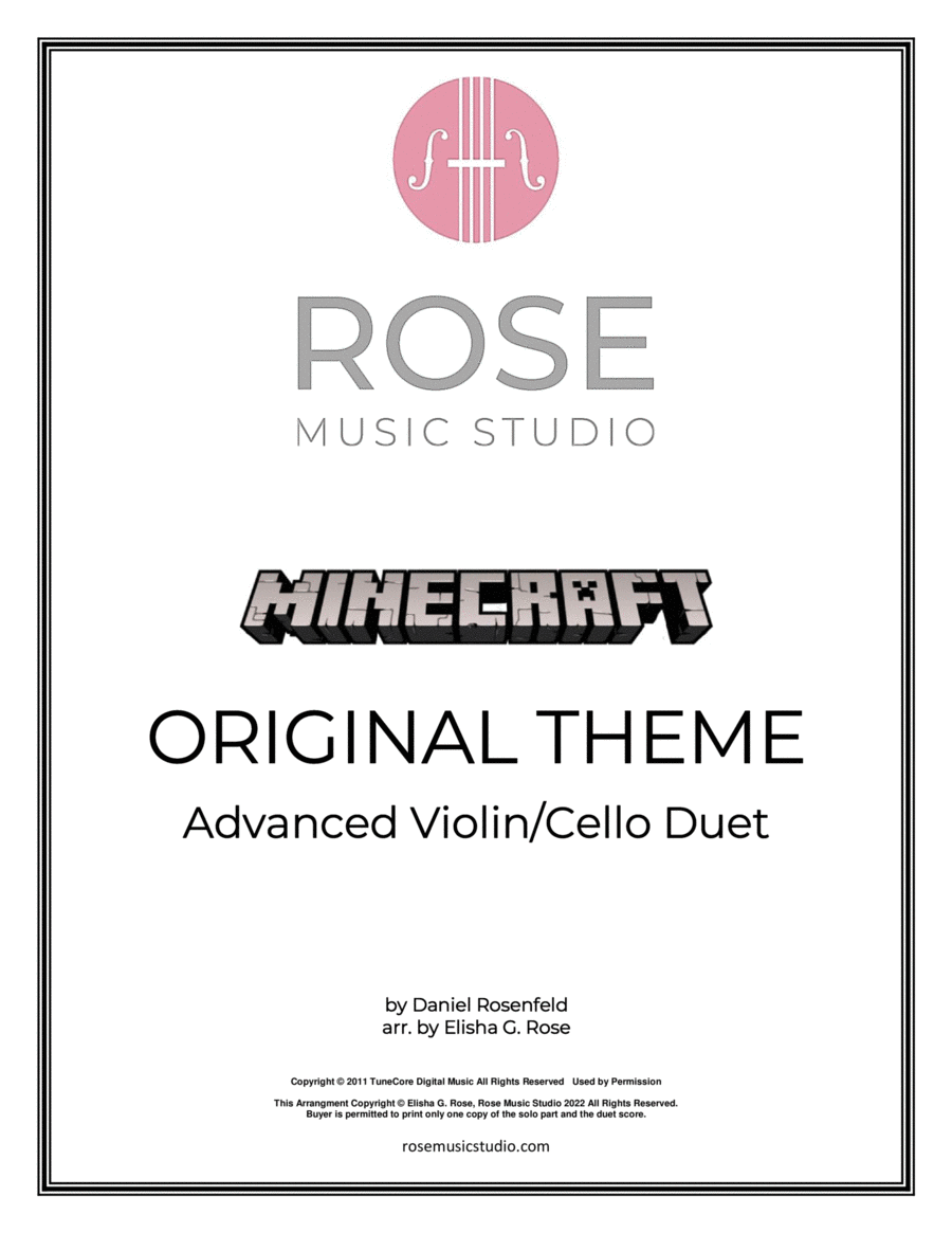Minecraft Minecraft String Duet scores gallery preview page 1