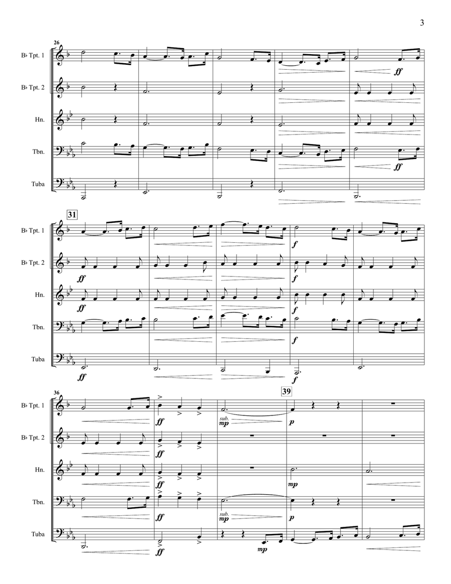 Hymne Hymne Brass Ensemble scores gallery preview page 3
