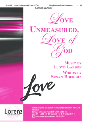 Book cover for Love Unmeasured, Love of God