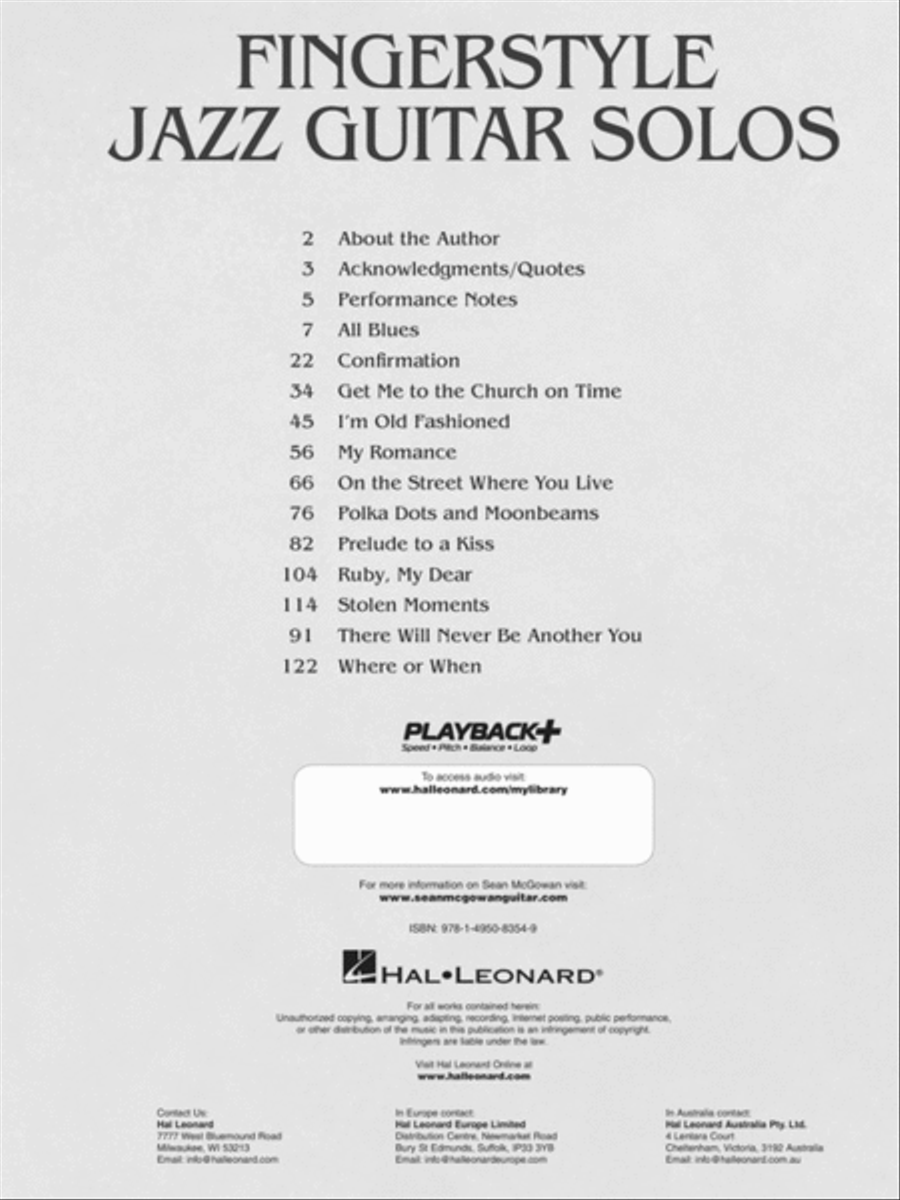 Fingerstyle Jazz Guitar Solos Electric Guitar scores gallery preview page 2