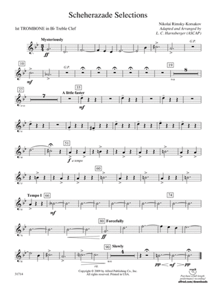 Scheherazade Selections: (wp) 1st B-flat Trombone T.C.