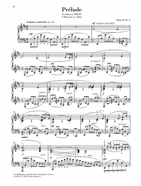 Prelude in D Major Op. 23 No. 4