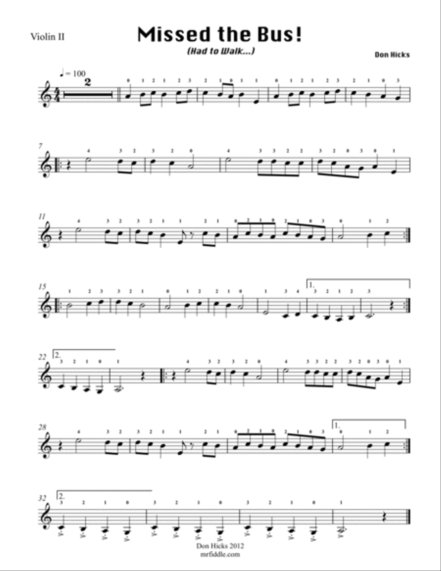Missed the Bus, Had to Walk... Small Ensemble scores gallery preview page 6