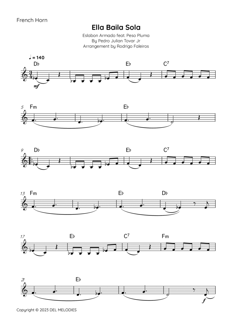 Ella Baila Sola Horn Solo scores gallery preview page 1