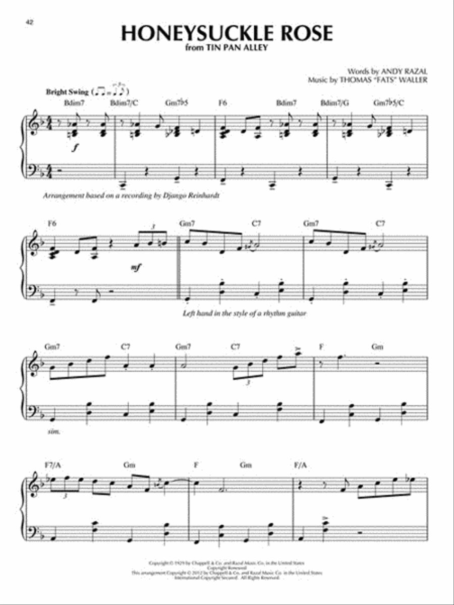 Gypsy Jazz Piano Solo scores gallery preview page 4
