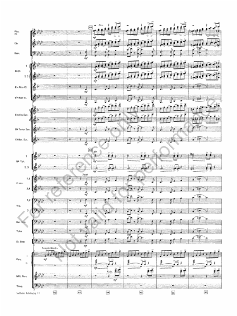 Symphonic Variations On 'In Dulci Jubilo' Concert Band scores gallery preview page 12