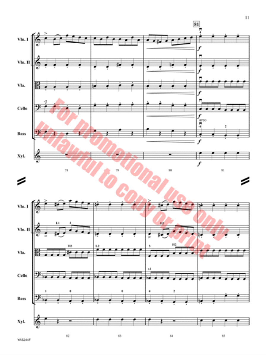 Fossils and Finale Orchestra scores gallery preview page 11