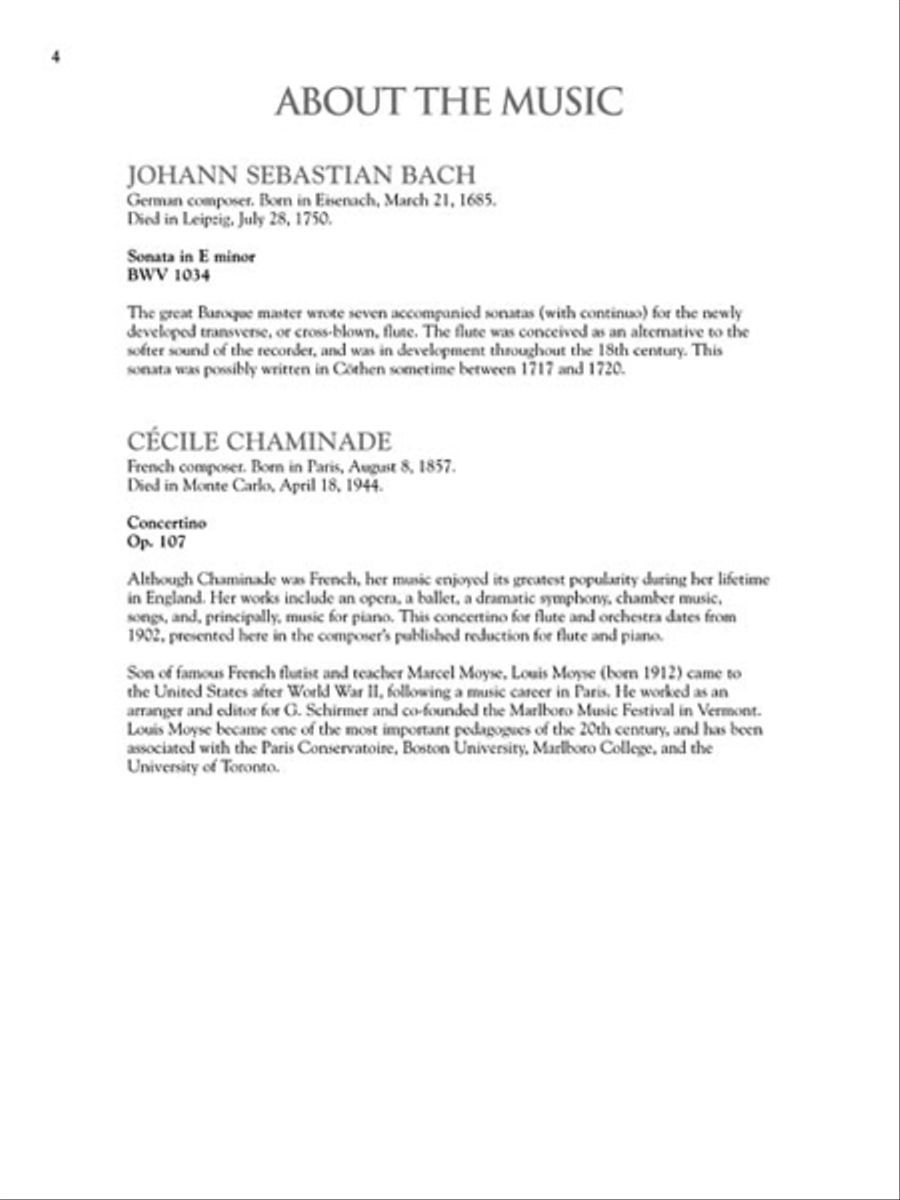 The Flute Collection – Intermediate to Advanced Level Flute Solo scores gallery preview page 4