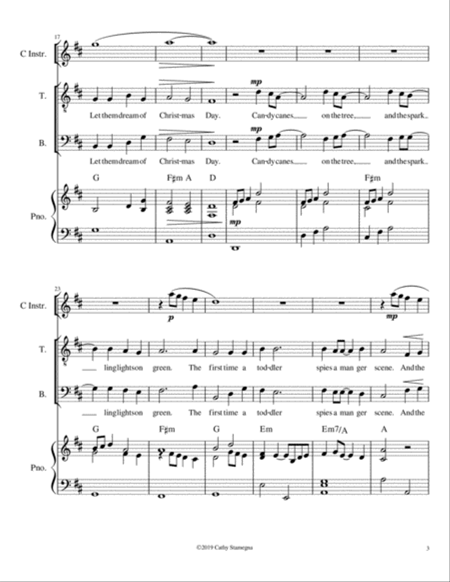 Don't Take the Magic of Christmas Away (Duet for Tenor/Bass Solo, Optional C Instrument, Piano Acc. Bass Voice scores gallery preview page 5