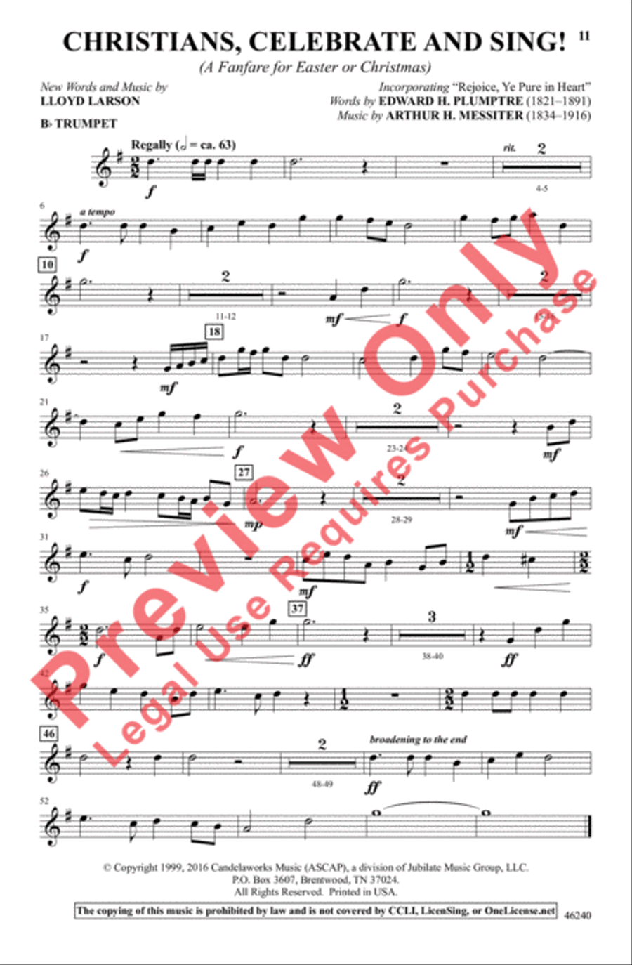 Christians, Celebrate and Sing! 3-Part scores gallery preview page 11