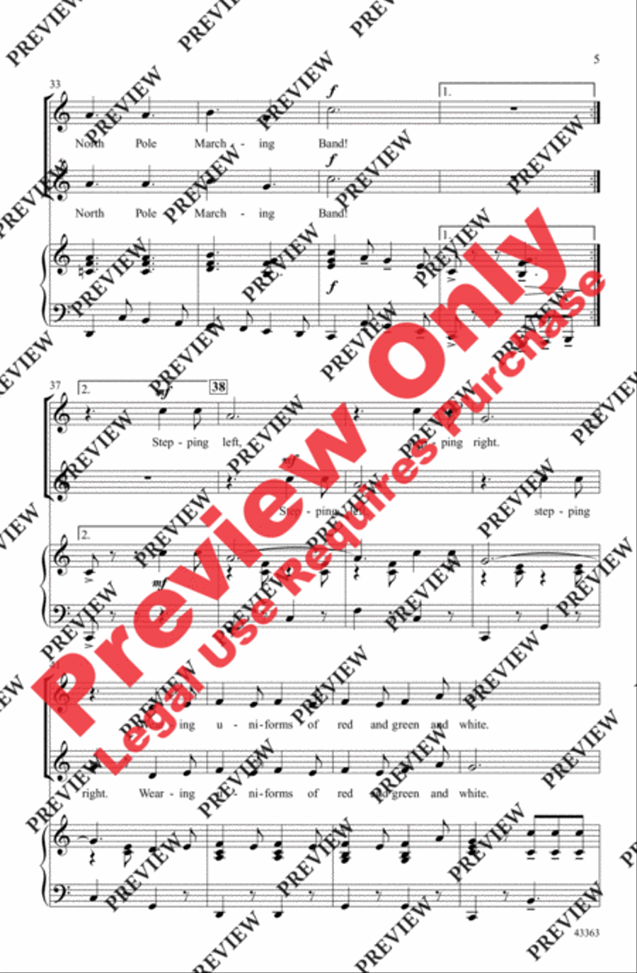 The North Pole Marching Band - SoundTrax CD (CD only) Choir scores gallery preview page 5