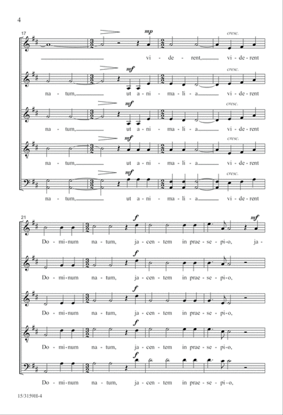 O Magnum Mysterium A Cappella scores gallery preview page 4