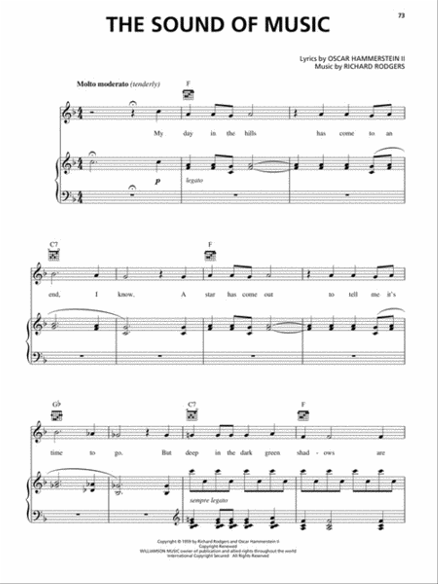 The Sound of Music Piano, Vocal, Guitar scores gallery preview page 7