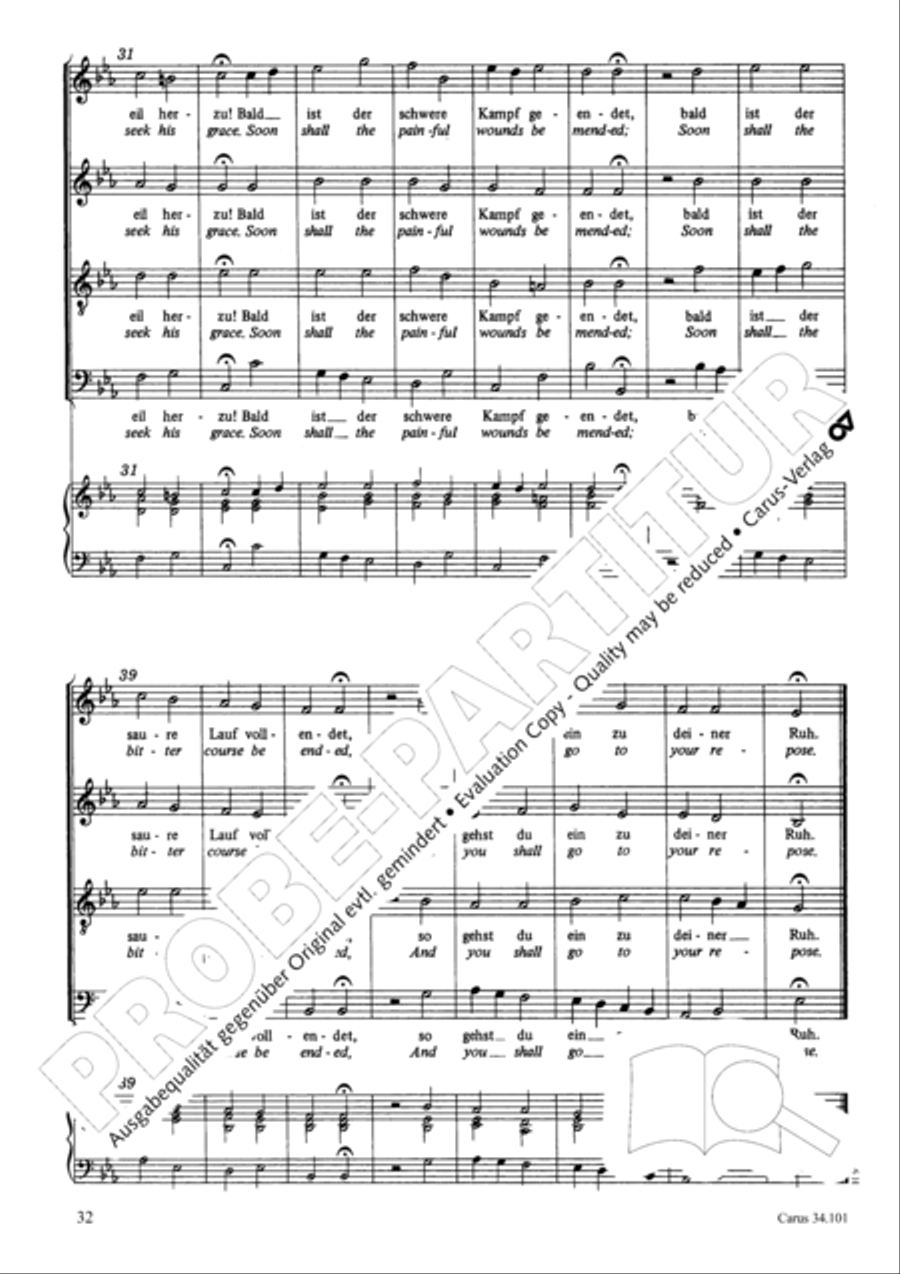 I lie and slumber, still and peaceful 4-Part scores gallery preview page 41