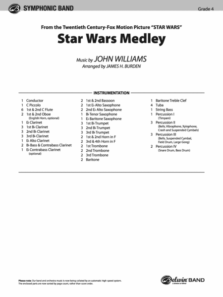 Star Wars Medley: Score