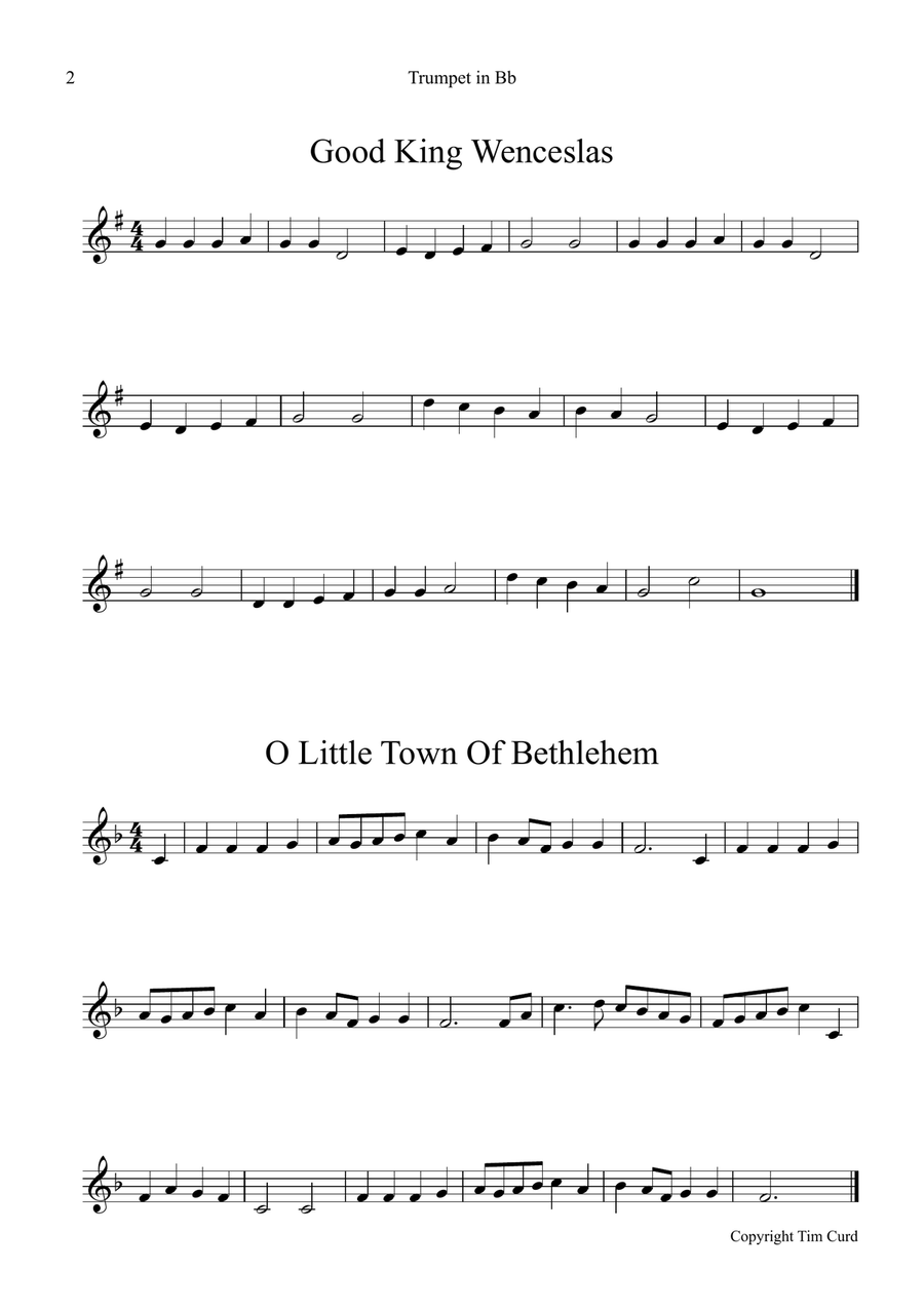 8 Christmas Duets For Trumpet in Bb and Horn in F Brass Duet scores gallery preview page 6