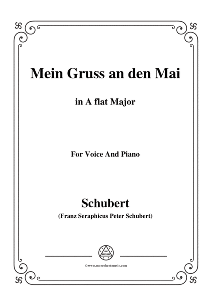 Schubert-Mein Gruss an den Mai,in A flat Major,for Voice&Piano image number null