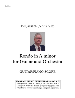 Rondo in A minor for Guitar and Orchestra (Guitar and Piano Reduction)