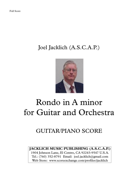 Rondo in A minor for Guitar and Orchestra (Guitar and Piano Reduction) image number null