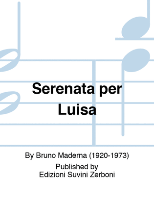 Book cover for Serenata per Luisa