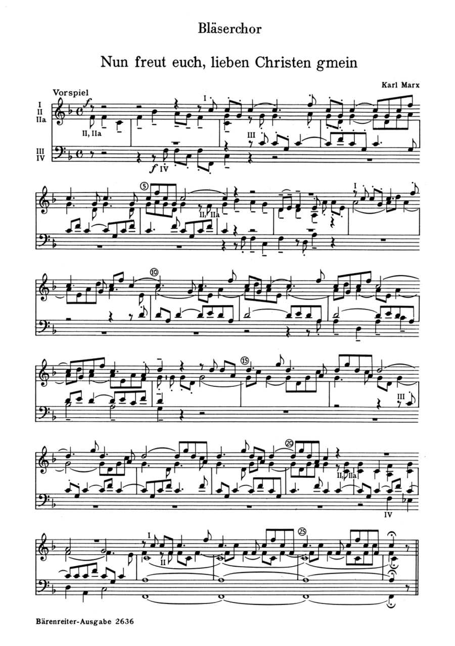 Nun freut euch, lieben Christen gmein (1953) Score scores gallery preview page 1