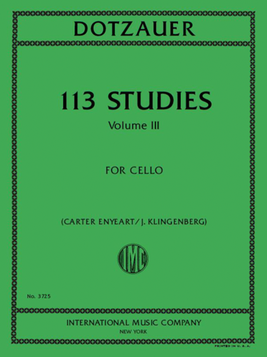 113 Studies, Volume III