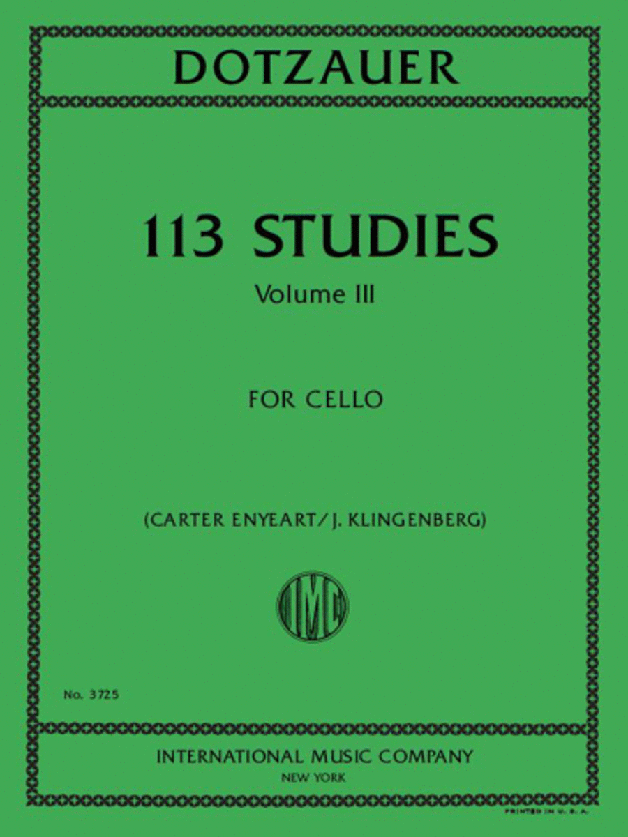113 Studies, Volume III 113 Studies, Volume III Cello scores gallery preview page 1
