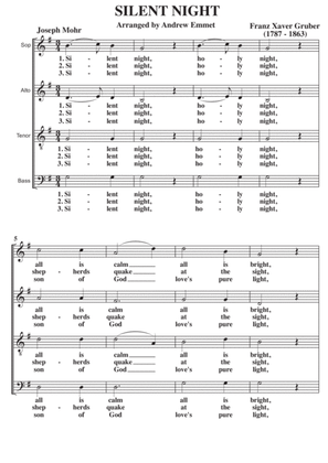 Silent Night A Cappella SATB