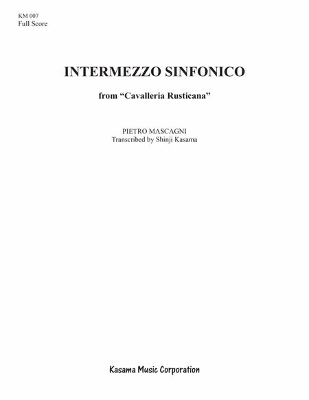 Intermezzo Sinfonico from “Cavalleria Rusticana” (8/5 x 11)