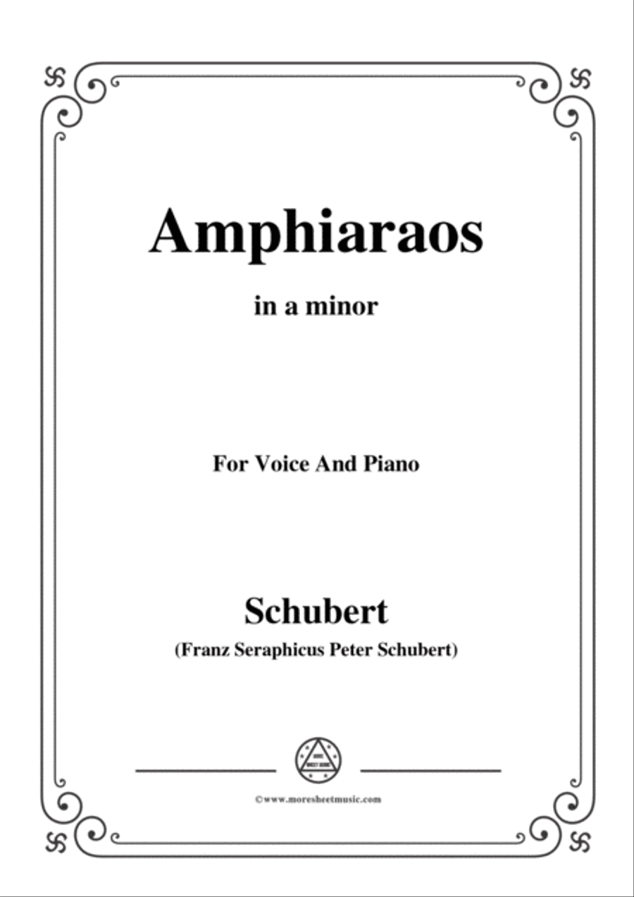 Schubert-Amphiaraos,in a minor,D.166,for Voice&Piano Voice scores gallery preview page 1