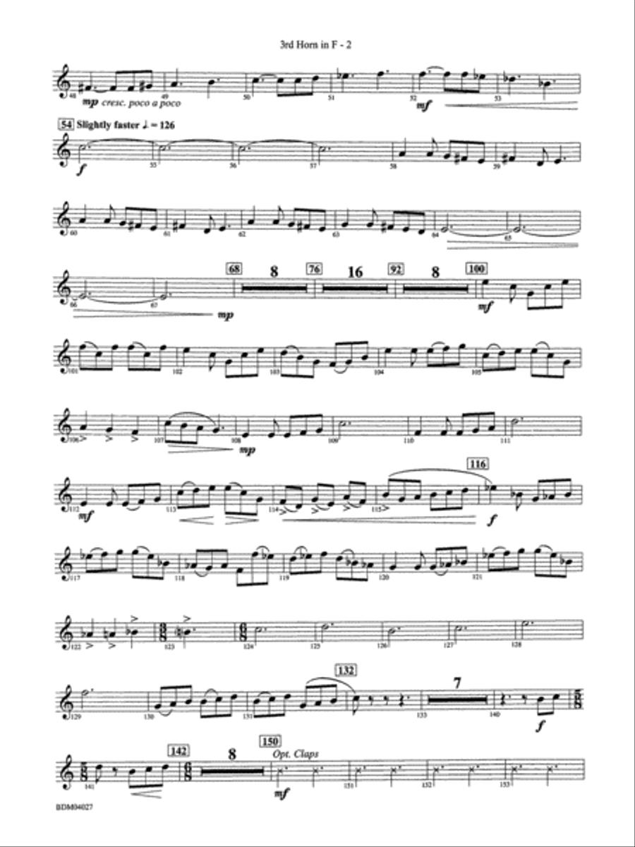 Tir Na Nog (A Celtic Legend): 3rd F Horn Concert Band scores gallery preview page 2