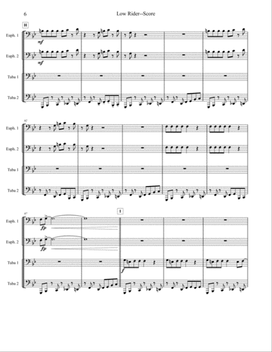 Low Rider Low Rider Brass Ensemble scores gallery preview page 6