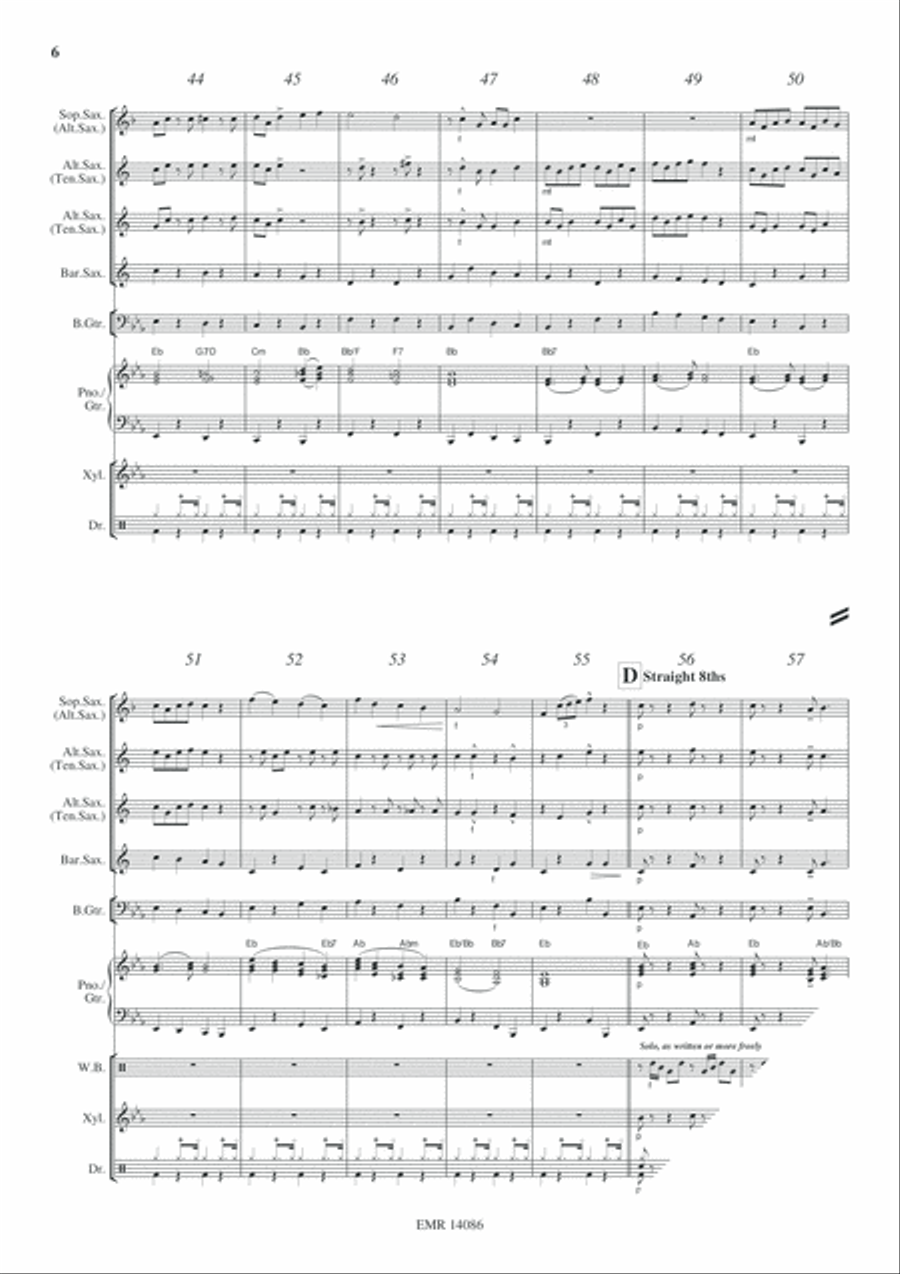 Christmas Swing Saxophone Quartet scores gallery preview page 7