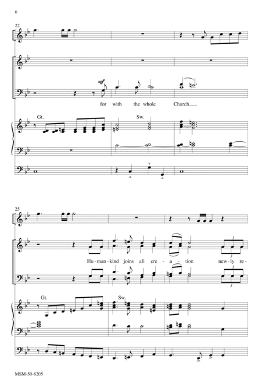 Easter Rejoicing 4-Part scores gallery preview page 6