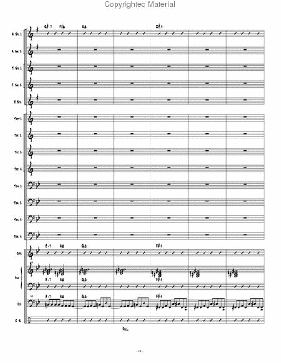 Espionage 1 Jazz Ensemble scores gallery preview page 15