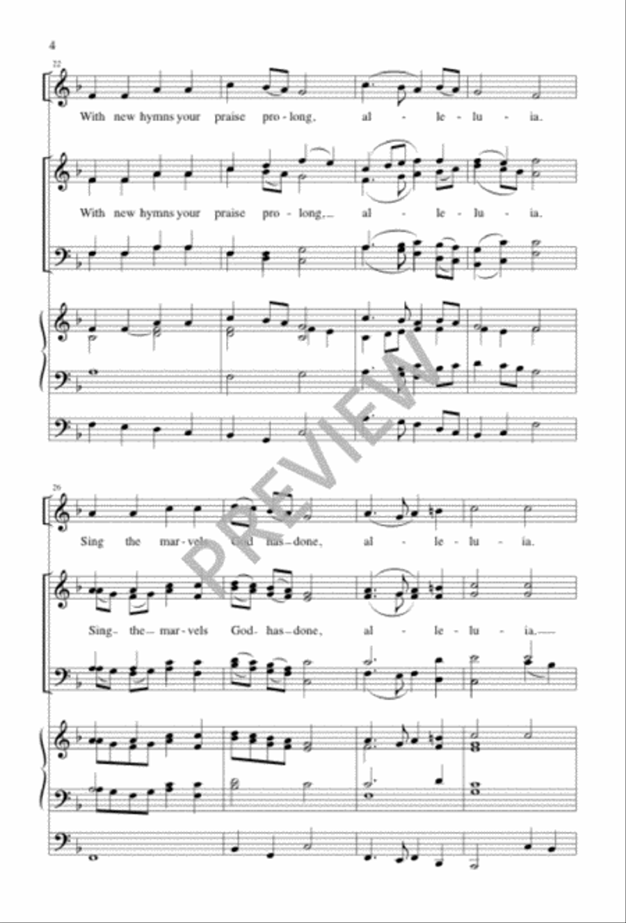 Sing to God a Joyful Song 4-Part scores gallery preview page 4