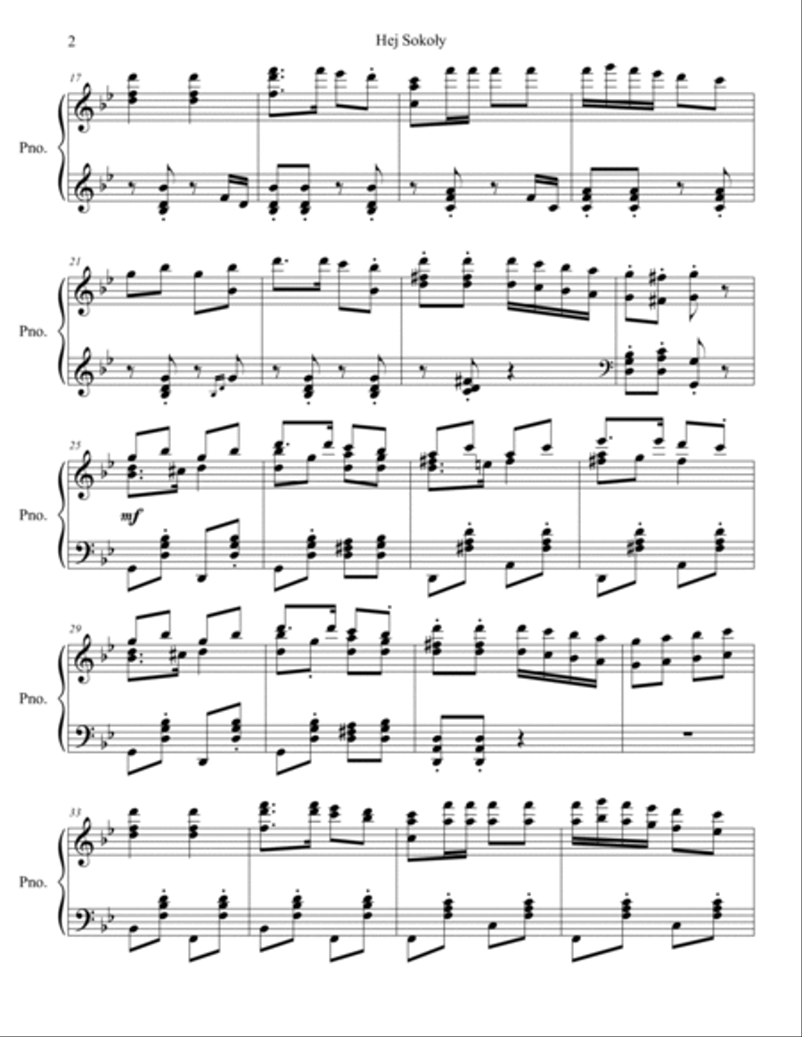 Hej, Sokoły! Piano Solo scores gallery preview page 3