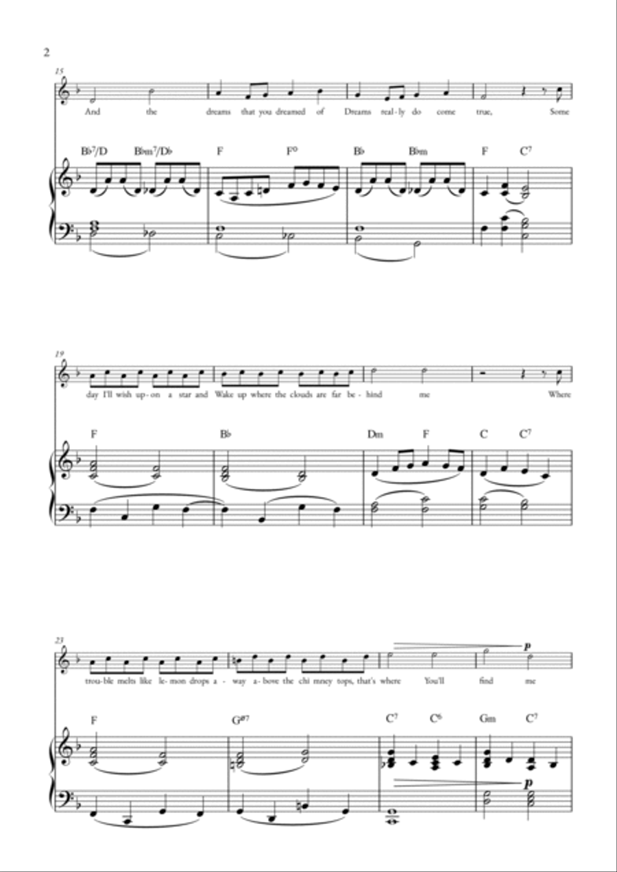 Over The Rainbow Voice scores gallery preview page 2
