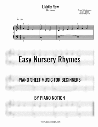 Book cover for Lightly Row (Easy Piano Solo)
