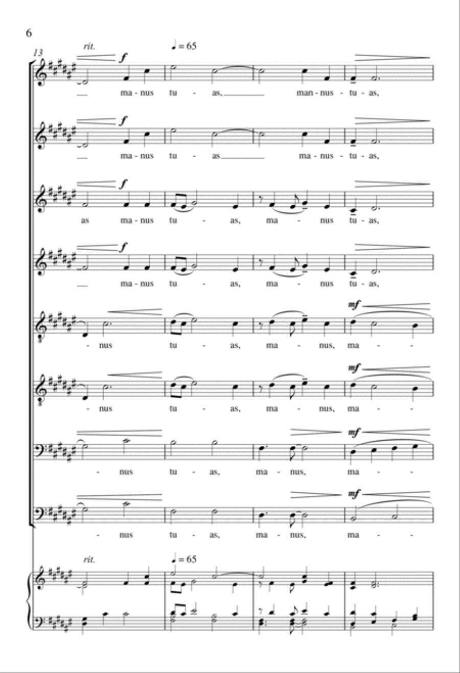 Your Hand in Mine (In manus tuas) SSAATTBB scores gallery preview page 5