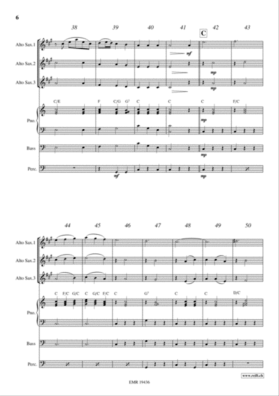 Plaisir d' Amour Alto Saxophone scores gallery preview page 6