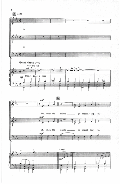 When the Saints Go Marching In (Vocal Score)
