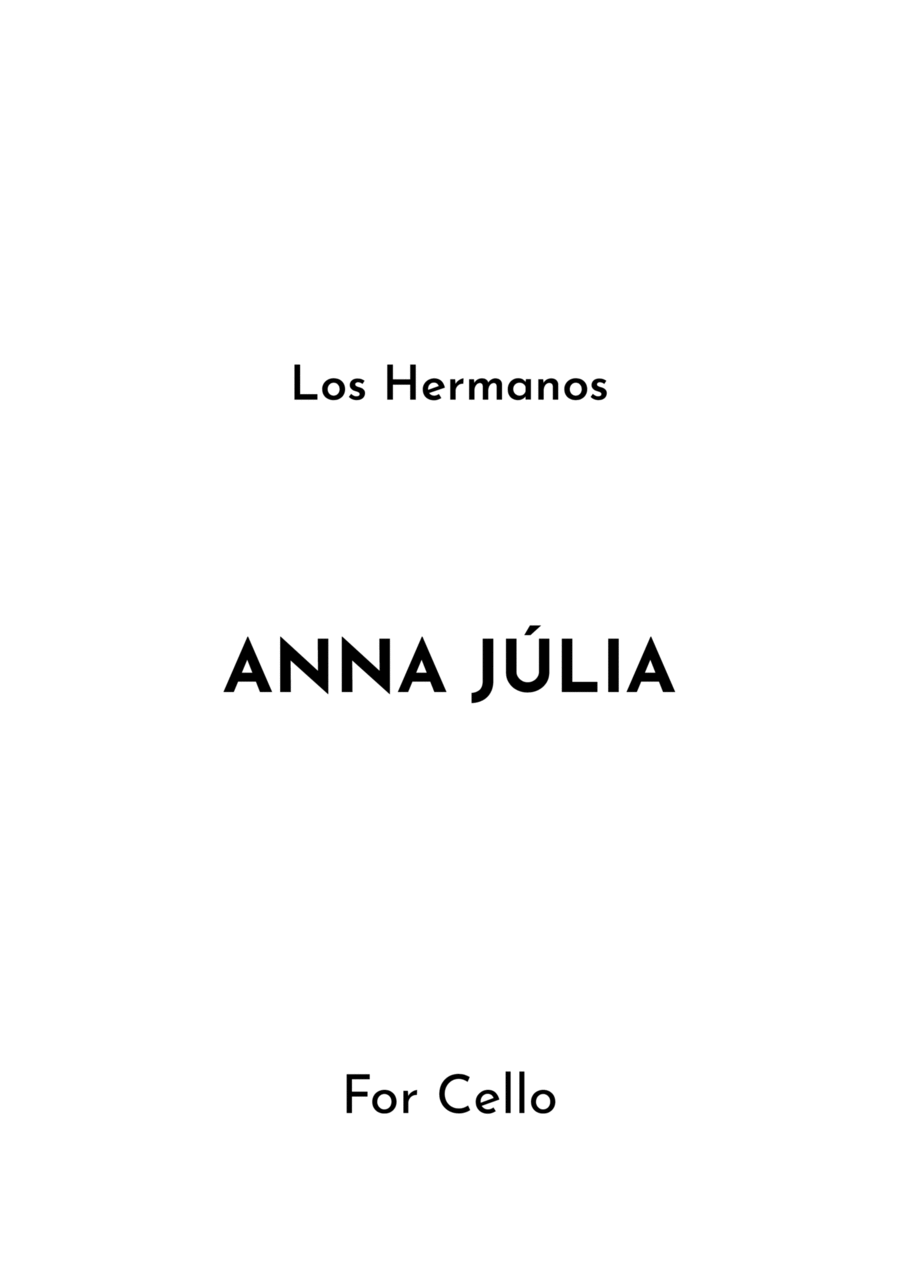 Anna Julia Anna Julia Cello Solo scores gallery preview page 1