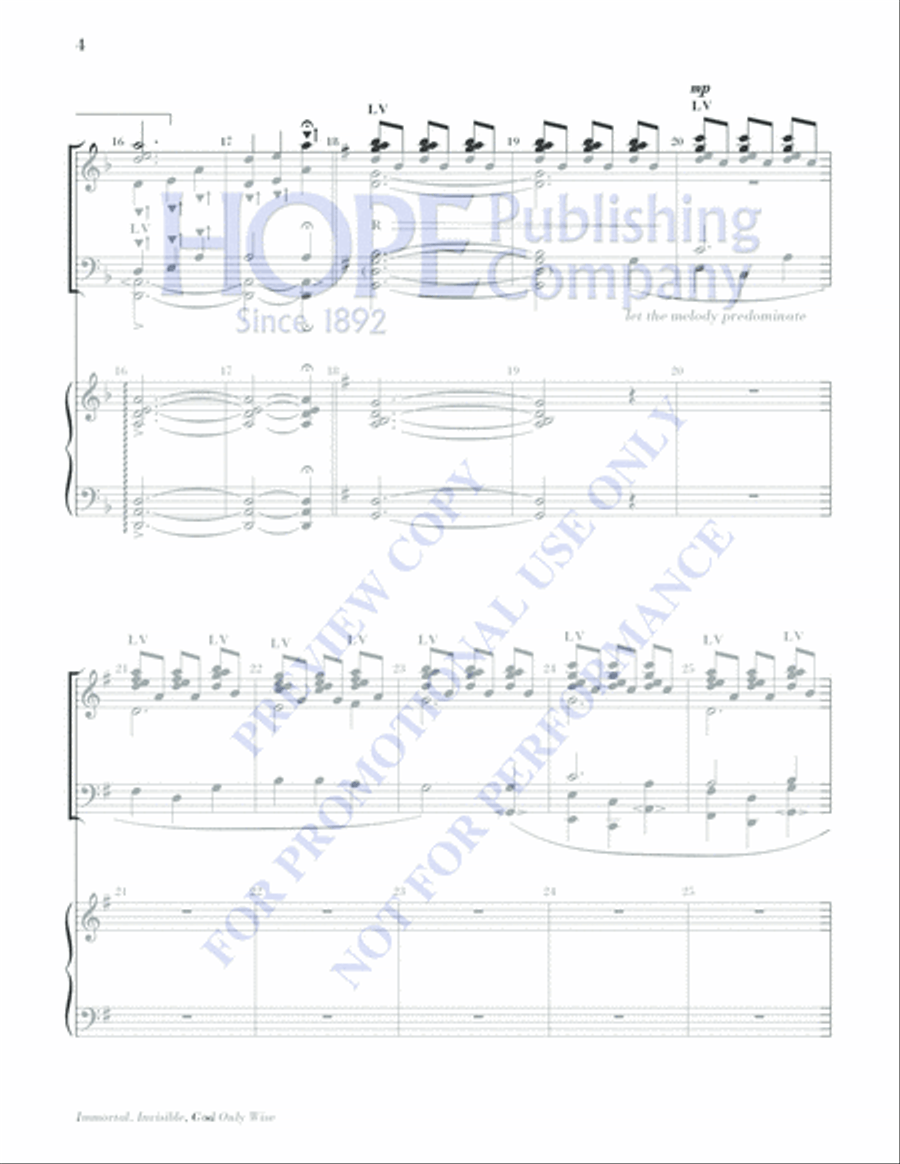 IMMORTAL INVIS-SHER-Director and Piano Score Handbell Choir scores gallery preview page 4