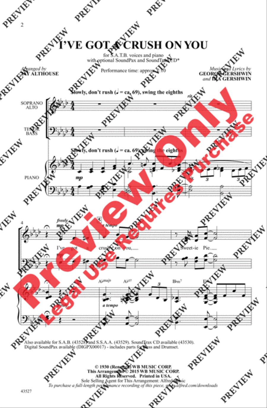 I've Got a Crush on You 4-Part scores gallery preview page 2
