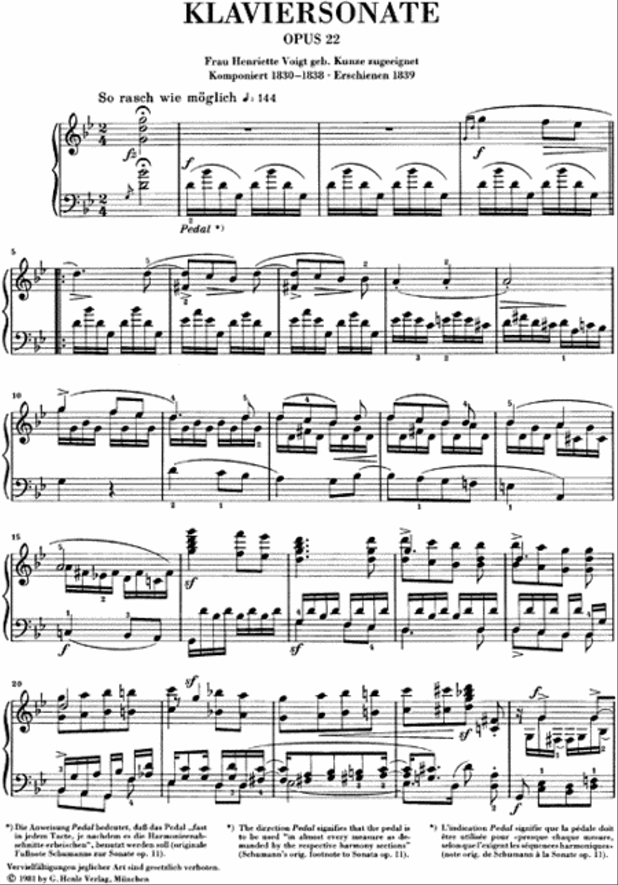 Piano Sonata in G minor, Op. 22 (with Original Last Movement)