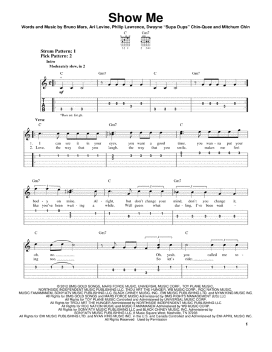 Show Me Acoustic Guitar scores gallery preview page 1