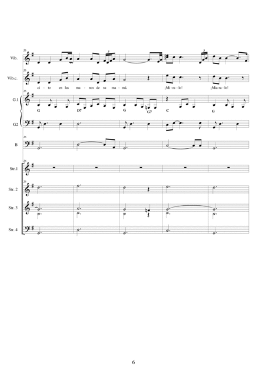 Duerme, duerme - Canción de cuna (Balada vals) Full Orchestra scores gallery preview page 6