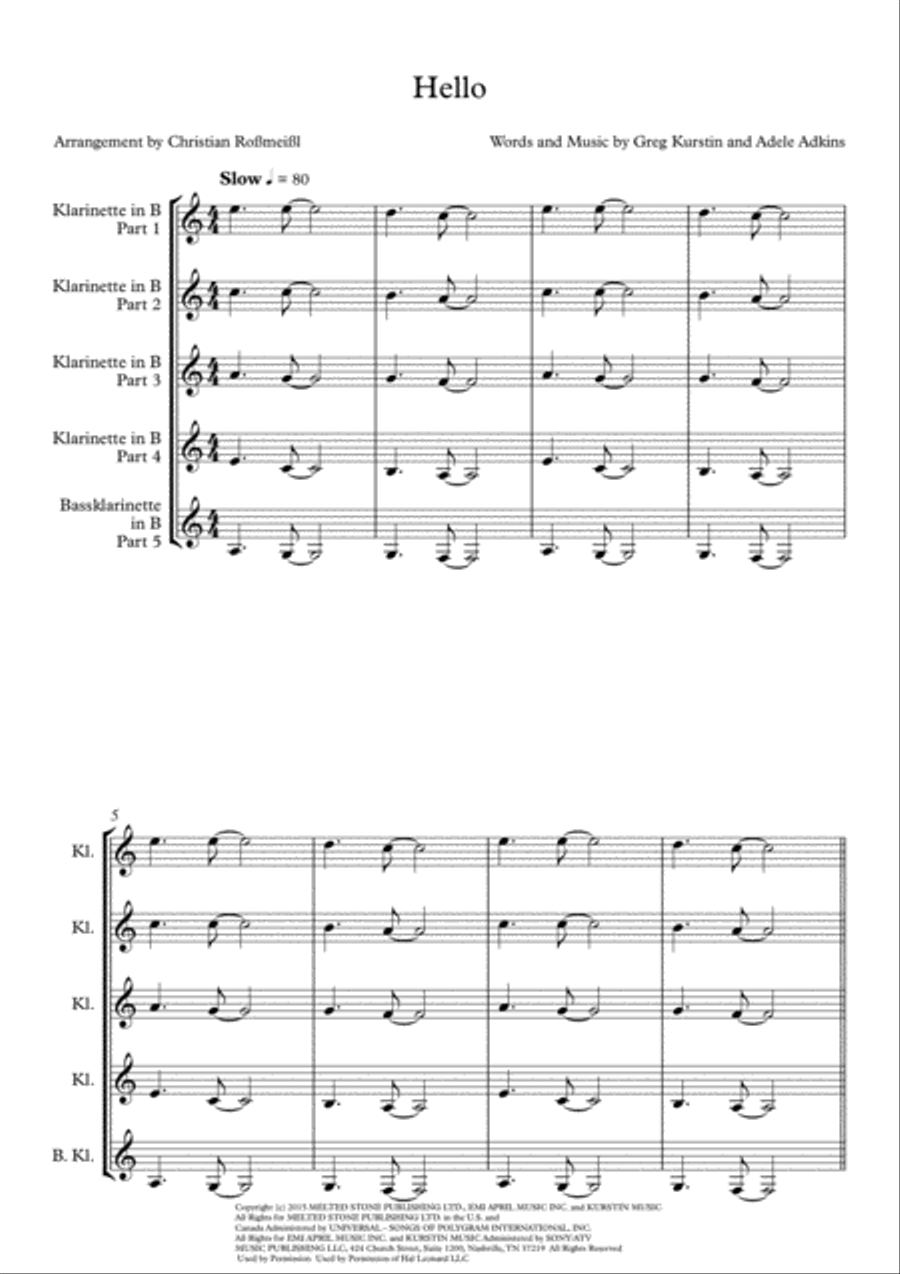 Hello Woodwind Quintet scores gallery preview page 2